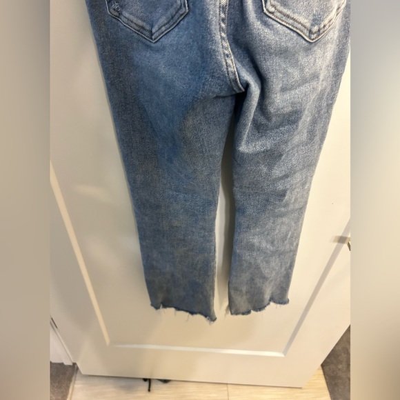 Express High Rise Cropped Flare Blue Jeans - Picture 11 of 11